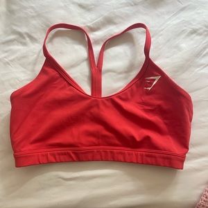 Gymshark Logo Womens Raspberry Red Sports Bra